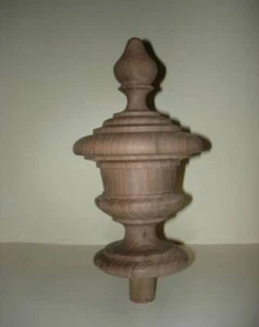 WOOD FINIAL UNFINISHED FOR NEWEL POST FINIAL OR CAP  Finial #63 - Picture 1 of 1