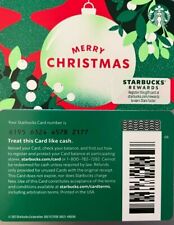 2021 STARBUCKS "MERRY CHRISTMAS" GIFT CARD #6195 NO VALUE MINT 