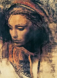 Stunning Oil painting pietro annigoni - 洛赛拉 Los Sarah male portrait on canvas - Picture 1 of 1