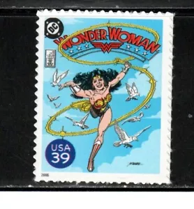 4084M * MUJER MARAVILLA * DC COMICS * Estampilla de franqueo de EE. UU. montada sin montar o nunca montada - Imagen 1 de 1