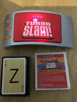 Hasbro SCRABBLE Electronic Turbo Slam Game Family Card & Word Game Sound Effects - Image 1 of 4