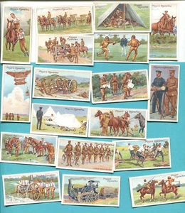 1910 JOHN PLAYER & SONS CIGARETTES ARMY LIFE 25 DIFFERENT TOBACCO CARD SET - Picture 1 of 4