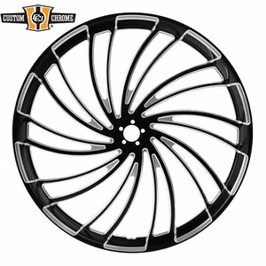30×3.5"Twister Front Wheel Rim Fit For Harley Touring Glide 08-23 Non ABS Black - Picture 1 of 8