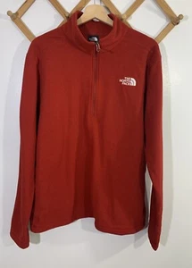 North Face Fleece Jacket Sweater Red Mens Large - Picture 1 of 7