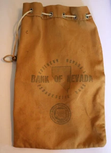 Bolsa de depósito de dinero de lona Bank Of Nevada Las Vegas Nevada Bank de colección FDIC - Imagen 1 de 2