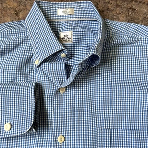 Camisa Peter Millar Para Hombre Talla L Botón Delantero Manga Larga Algodón Cuadros Cuadros - Imagen 1 de 6
