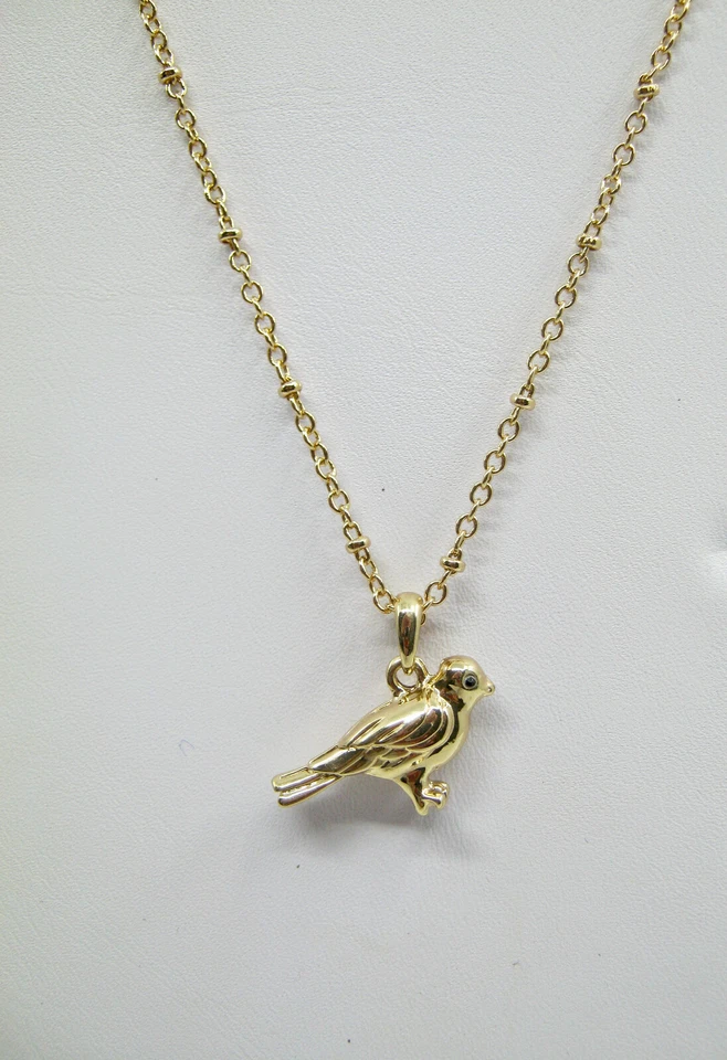Avon Fashion Jewelry Lucky Animal Bird Charm Necklace Goldtone 20" Chain