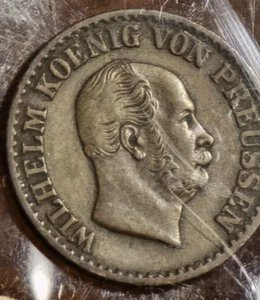 PRUSSIA 1 Groschen 1869 C - Silver 0.222 - Wilhelm I. - XF- - 2927 - RARE! - Picture 1 of 2