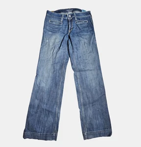 Pantalón de mezclilla Ariat para mujer 30L/35 acampanado pierna ancha tiro medio lavado medio Normcore - Imagen 1 de 11