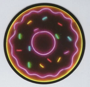 Neon Lights Sprinkle Donut 2.5” Laptop Bottle Waterproof Vinyl Sticker Decal - Picture 1 of 1