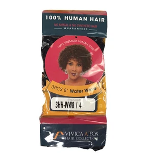 "Vivica A Fox Hair Collection cabello corto y dulce 100 % humano 3 piezas 8"" onda de agua" - Imagen 1 de 6