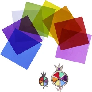 144PCS 8 x 8 Inch Colorful Cellophane Sheets,8 Color Plastic Cellophane Wrap,... - Picture 1 of 3