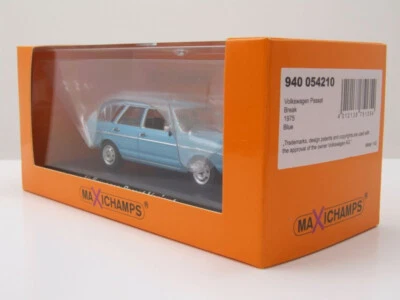 VW PASSAT B1 LS VARIANT BREAK 1975 BLU MAXICHAMPS 940054210 1:43 MINICHAMPS - Immagine 1 di 4