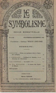 REVUE LE SYMBOLISME N°2/320 NOVEMBRE DECEMBRE 1956. FONDATEUR OSWALD WIRTH - Picture 1 of 1