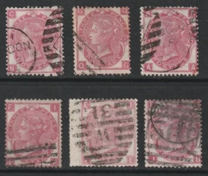 1867/80 3D ROSE SG102/103 X 6 PLATTEN 5 ZU PLATTE 10 GEBRAUCHT (KEINE PLATTE 4) - Bild 1 von 2