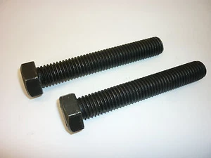 2 BOLTS 4 INCH 5/8-11 GRADE 5 BLACK - Picture 1 of 3