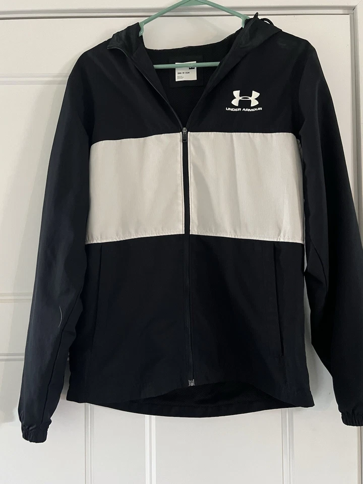 Under Armour Full-Zip Jacket Black and White — 第 1/3 张图片