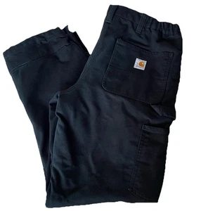 Carhartt Insulated Pants S Loose Fit Zip Leg OB5471-M Lined BLACK DUCK Carpenter - Picture 1 of 12