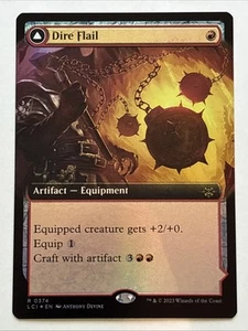 MTG The Lost Caverns of Ixalan Dire Flail Extended Art Foil 0374 NM Rare - Picture 1 of 2