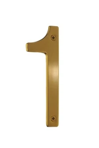 Smedbo Hausnummer Ziffer 1 Messing gebürstet - Bild 1 von 1