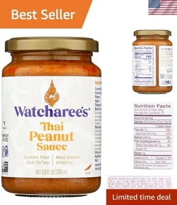 Watcharee's 12.8 oz Authentic Thai Peanut Sauce - Handcrafted Gourmet Flavor - Picture 1 of 10