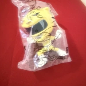 Giocattolo Pasto Burger King Burger Bobble Head 2018 Giallo Power Rangers 25° Anniversario - Foto 1 di 6