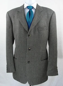 Hugo Boss Mens Woo lSport Coat Jacket Einstien Brown Beige 42R Weave 3 Button 42 - Picture 1 of 9