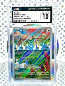 CGC 10 Swablu 213/182 Paradox Rift Secret Illustration Rare Pokemon Card - Picture 1 of 1