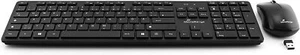 MediaRange Funk-Tastatur und optische 3 Tasten Funk-Maus Set, QWERTZ, schwarz - Bild 1 von 2