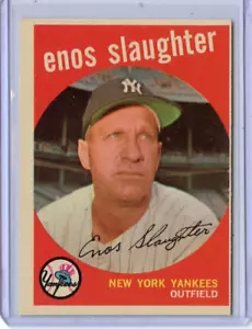 1959 Topps Enos Slaughter New York Yankees #155 ⭐️💥🎯 VGEX - Picture 1 of 2