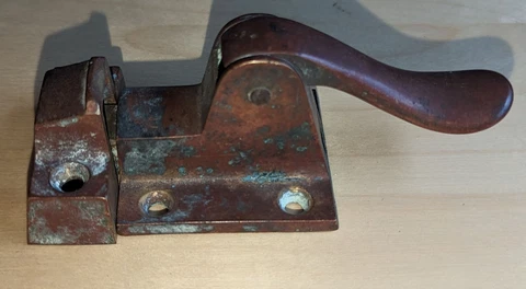Antique Cast Brass Pantry Latch Mechanism Cover