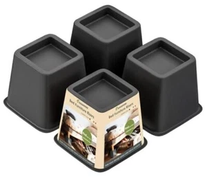 Bed Furniture Riseres, Versatile Bed and Furniture Riser - Heavy 3 inch Black - Picture 1 of 8