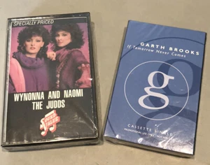 The Judds Wynonna, Naomi & Garth Brooks New/sealed Cassette Tape Lot. - Picture 1 of 2