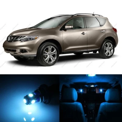 Paquete de 12 luces interiores LED AZUL HIELO para Nissan Murano 2009-2014 + HERRAMIENTA Foto 1 de 4