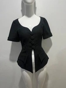 Christopher Graf Peplum Top Size 8 - Picture 1 of 2