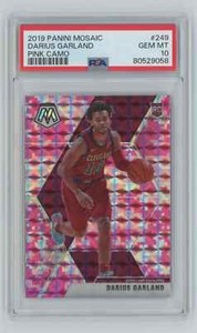 2019-20 Panini Mosaic PINK CAMO Darius Garland Rookie PSA 10 Cavaliers #246 C57