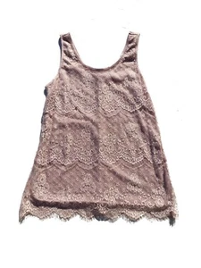 New Womens Maurices Shirt Size XS Tank Lace Overlay - Picture 1 of 7