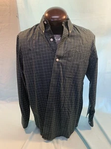 Mens Duluth Trading L/S B/F Shirt Gusseted Underarm Green Check Size M - Picture 1 of 5