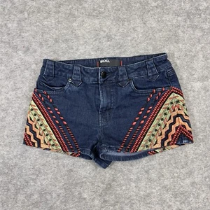 BDG Shorts Womens Size 27 Blue Dark Wash Embroidered Jean Denim Fits 27 x 2" - Picture 1 of 13