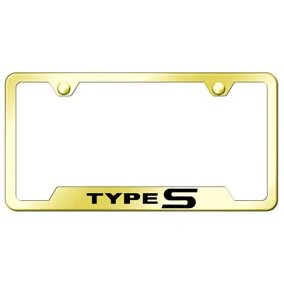 Marco de matrícula recortado con logotipo grabado láser Acura Type-S Foto 1 de 3