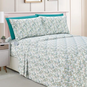 Elegant Comfort Amelia Paisley Printed 6-Piece Sheet Set, Deep Pocket 1500 Premi - Picture 1 of 12
