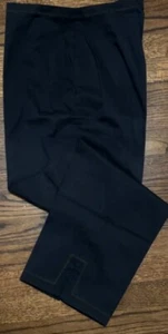 EDDIE BAUER Women's SIZE 14 TALL Charcoal 7/8 PANTS Lightweight Cotton Blend - Picture 1 of 8