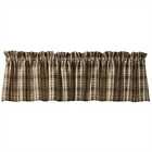 Sunflower in Bloom Valance Black Gold Tan Olive Plaid Country Farmhouse 72WX14L