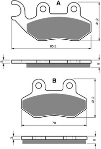 Brake Disc Pads Front R/H Goldfren for 1999 Adly Jet 100 - Picture 1 of 2