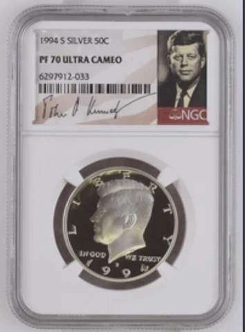 1994 S NGC PF70 Ultra Cameo Silver Kennedy Half Dollar Cover