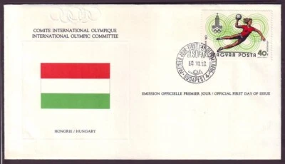 q9207/ Cubierta Olímpica Hungría 1980 con Edición Balonmano Foto 1 de 2