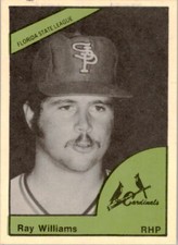 1978 St. Petersburg Cardinals TCMA Ray Williams Thousand Oaks California CA Card
