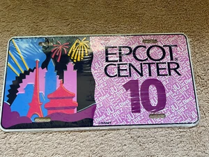 Disney License Plate "Epcot Center" "Around the World in a Day" BRAND NEW - Picture 1 of 3
