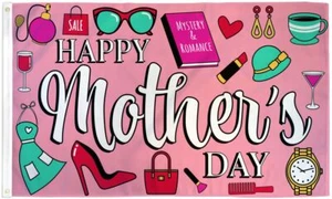 "HAPPY MOTHER'S DAY" flag 3x5 ft polyester banner sign pink holiday Mom - Picture 1 of 5