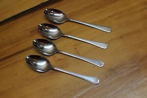 4 Towle Supreme Cutlery Chestnut Hill Stainless Steel Place / Oval Soup Spoons
